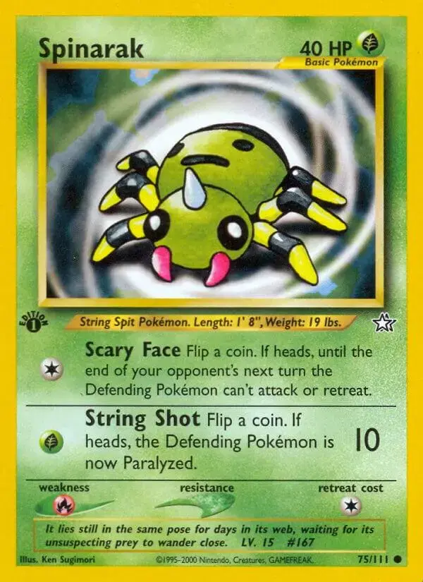 Spinarak [1st Edition] - Pokemon Neo Genesis #75