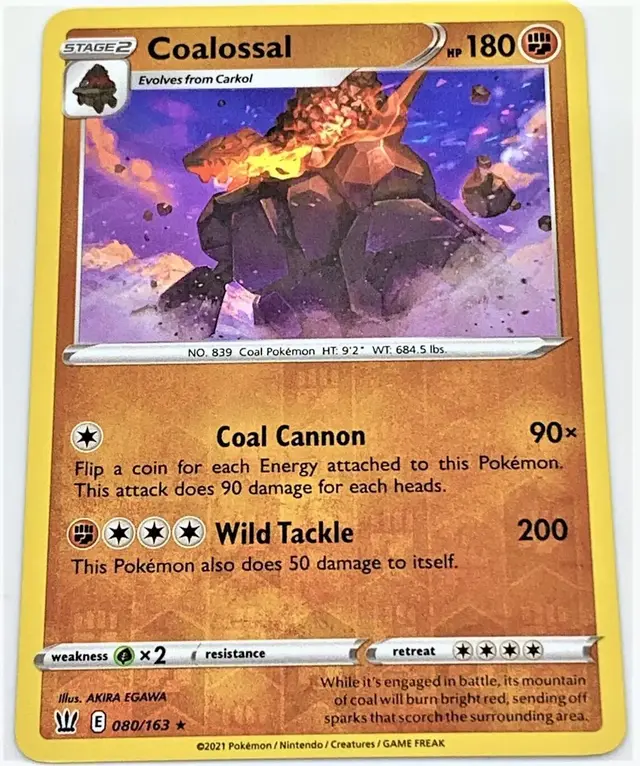 Coalossal [Reverse Holo] - Pokemon Battle Styles #80
