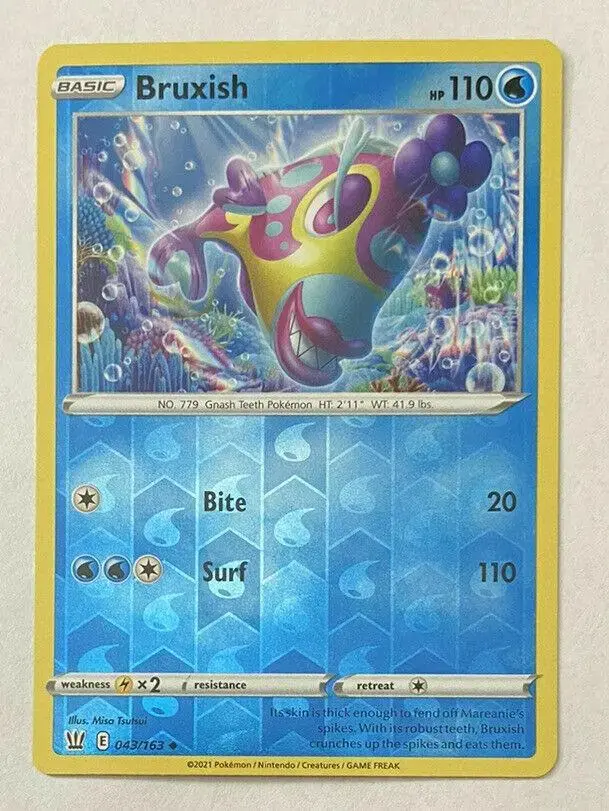 Bruxish [Reverse Holo] - Pokemon Battle Styles #43