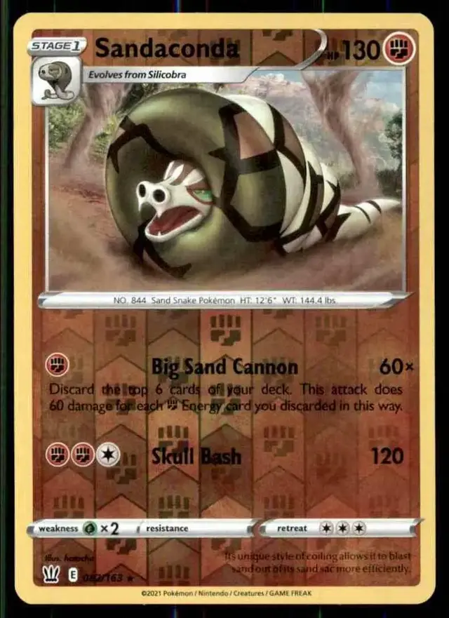 Sandaconda [Reverse Holo] - Pokemon Battle Styles #82