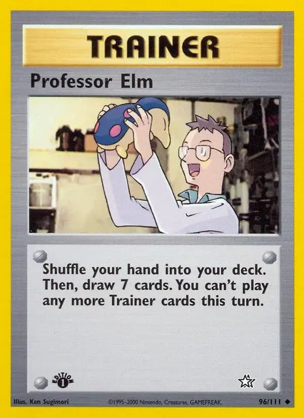 Professor Elm [1st Edition] - Pokemon Neo Genesis #96