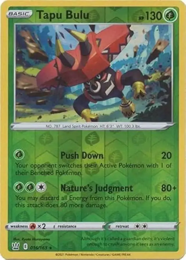 Tapu Bulu [Reverse Holo] - Pokemon Battle Styles #16