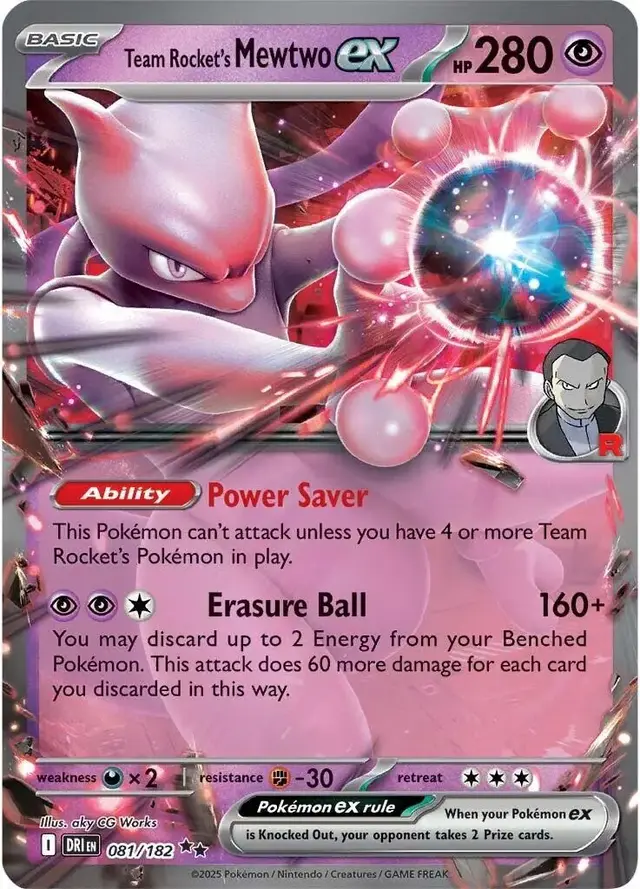 Team Rocket's Mewtwo Ex - Pokemon Destined Rivals #81