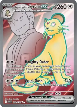 Team Rocket's Persian ex 219 - Pokemon Destined Rivals