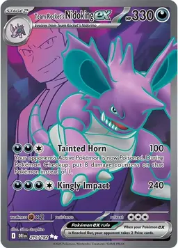 Team Rocket's Nidoking ex 216 - Pokemon Destined Rivals