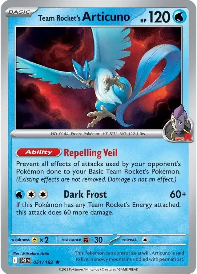 Team Rocket's Articuno - Pokemon Destined Rivals #51