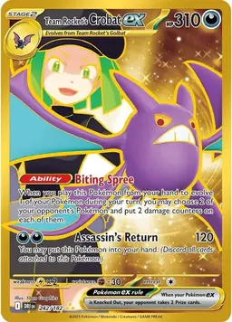 Team Rocket's Crobat ex 242 - Pokemon Destined Rivals