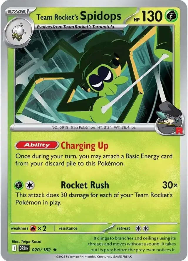 Team Rocket's Spidops - Pokemon Destined Rivals #20