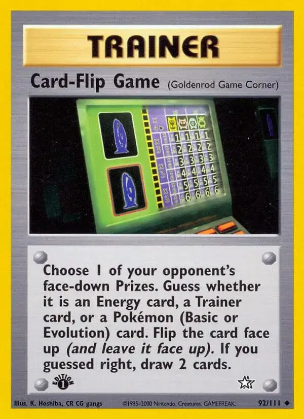 Card-Flip Game [1st Edition] - Pokemon Neo Genesis #92