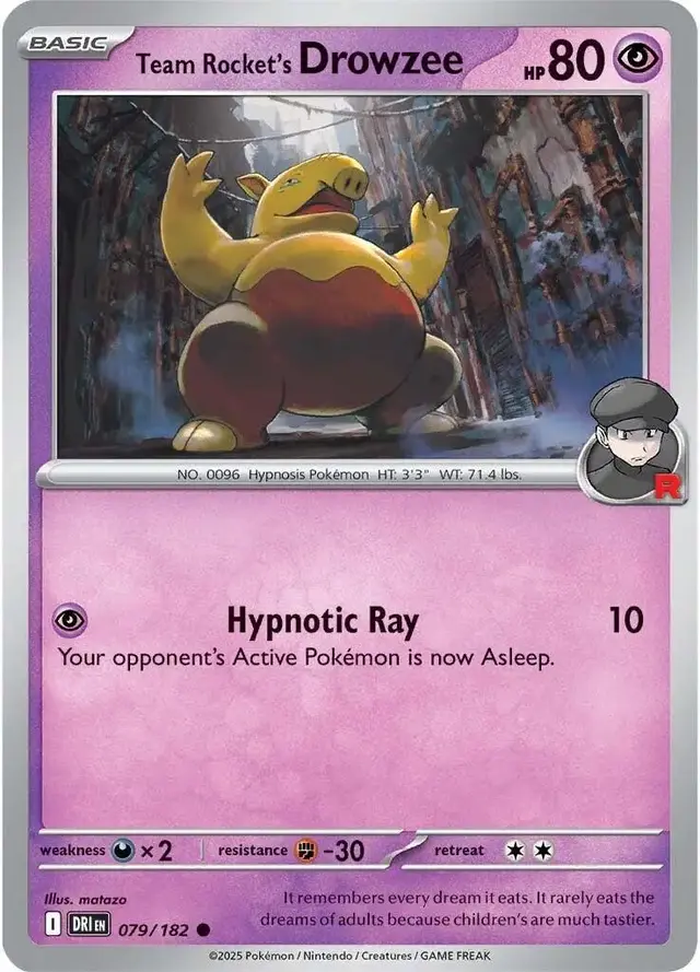 Team Rocket's Drowzee - Pokemon Destined Rivals #79