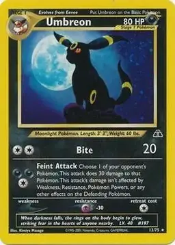 Umbreon #13 - Pokemon Neo Discovery
