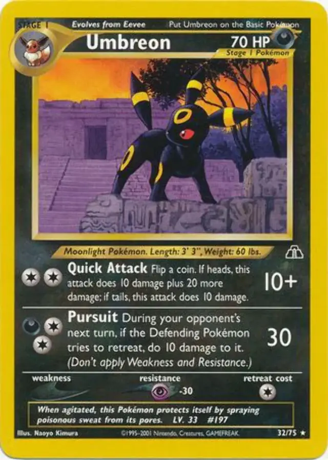 Umbreon - Pokemon Neo Discovery #32