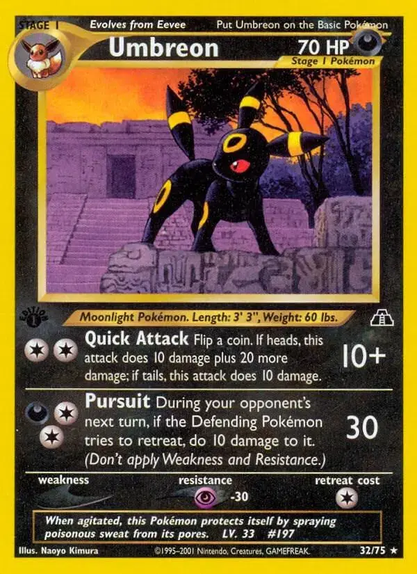 Umbreon [1st Edition] - Pokemon Neo Discovery #32