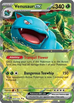 Venusaur ex 3 - Pokemon Scarlet & Violet 151