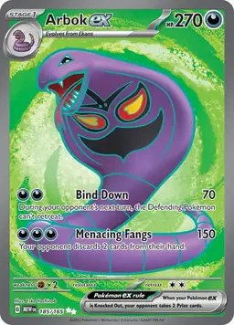 Arbok ex 185 - Pokemon Scarlet & Violet 151