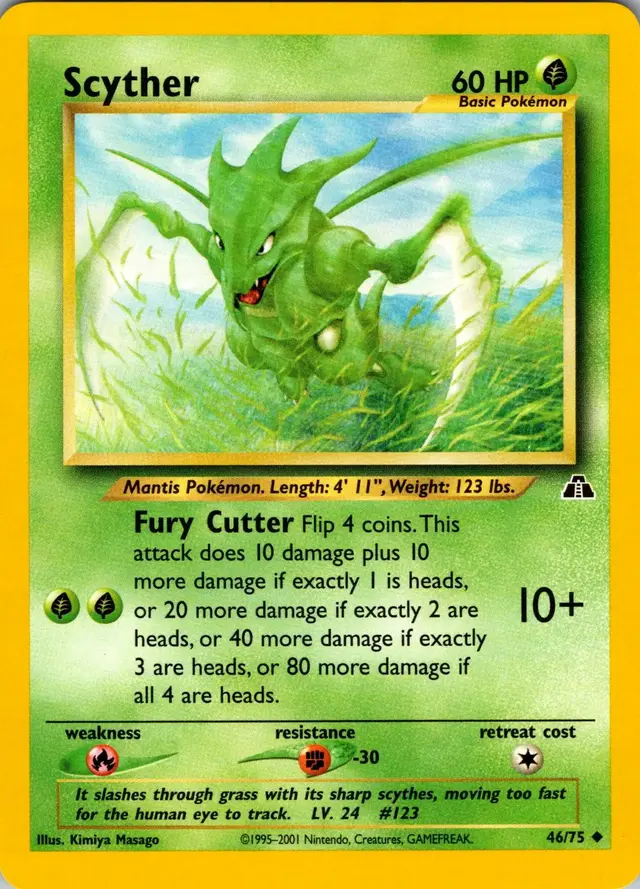 Scyther - Pokemon Neo Discovery #46