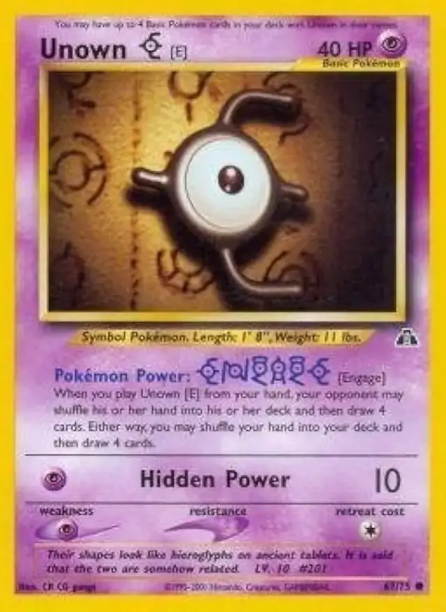 Unown E - Pokemon Neo Discovery #67