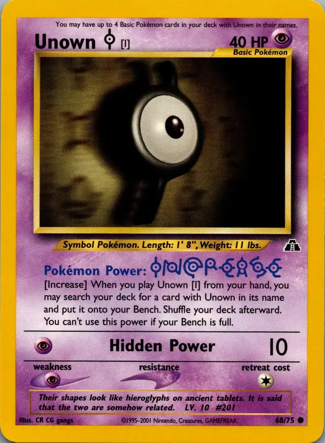 Unown I - Pokemon Neo Discovery #68