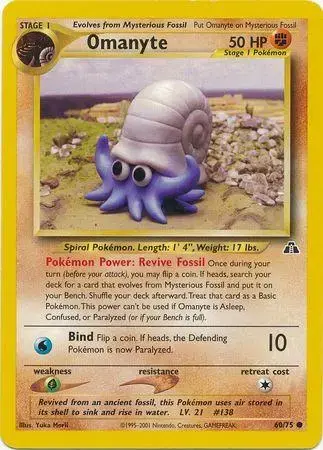 Omanyte - Pokemon Neo Discovery #60