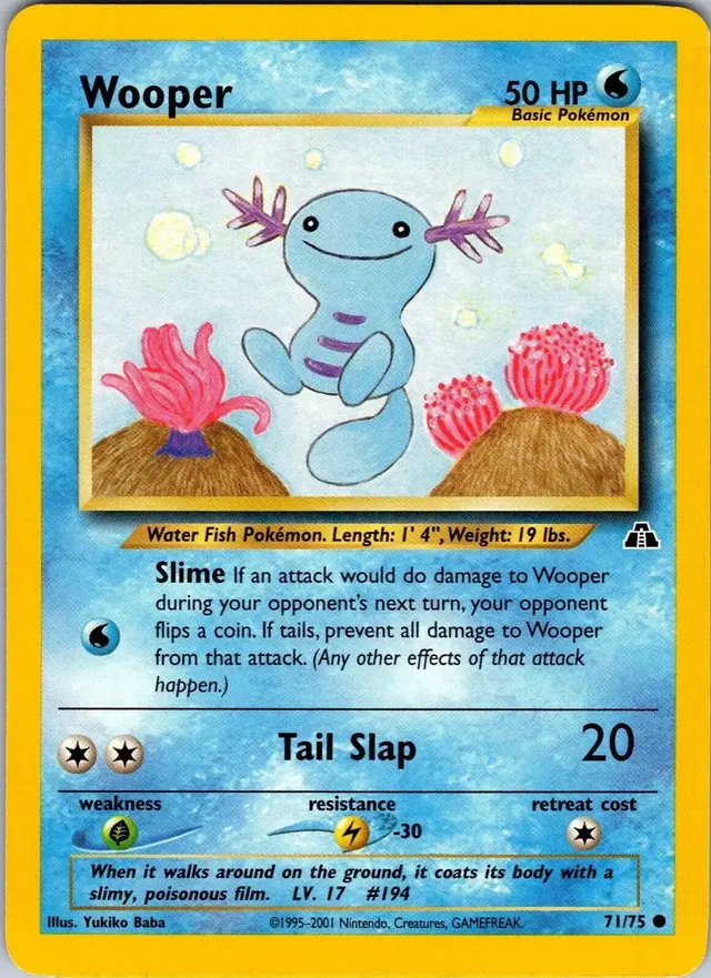 Wooper - Pokemon Neo Discovery #71