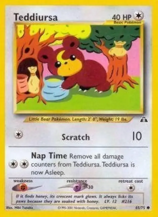 Teddiursa - Pokemon Neo Discovery #65