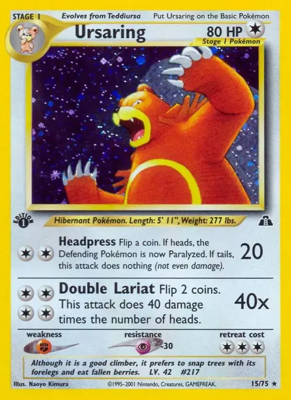 Ursaring [1st Edition] - Pokemon Neo Discovery #15