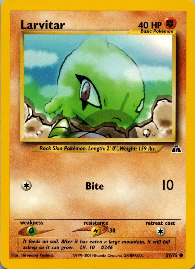 Larvitar - Pokemon Neo Discovery #57