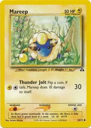 Mareep - Pokemon Neo Discovery #58
