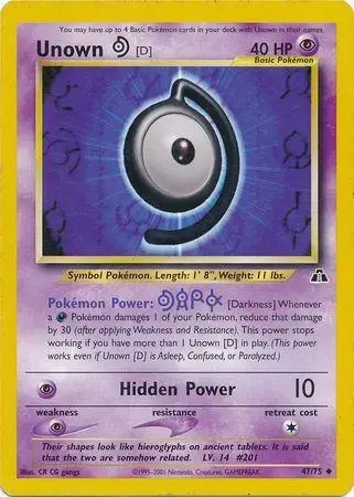 Unown D - Pokemon Neo Discovery #47