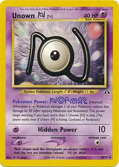 Unown N - Pokemon Neo Discovery #50