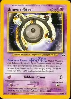 Unown M - Pokemon Neo Discovery #49