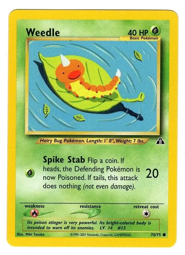 Weedle - Pokemon Neo Discovery #70