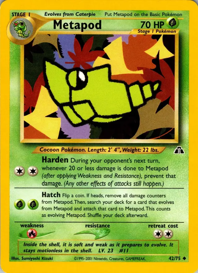 Metapod - Pokemon Neo Discovery #42
