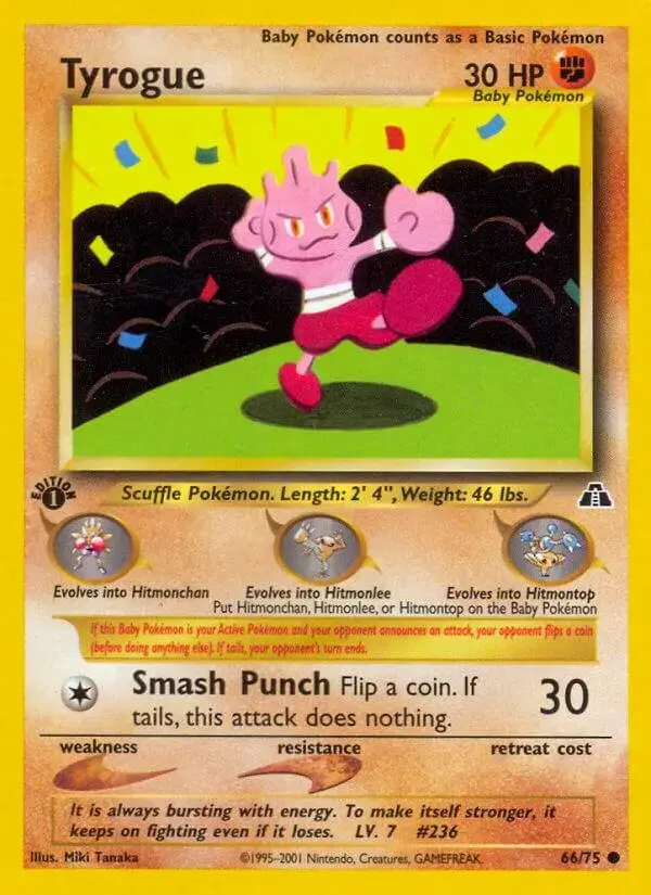 Tyrogue [1st Edition] - Pokemon Neo Discovery #66
