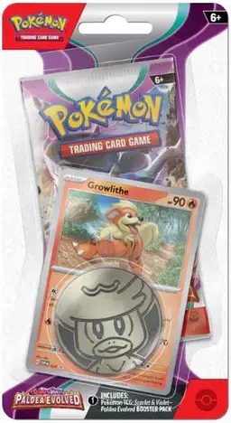 Growlithe Checklane Blister Pack - Pokemon Paldea Evolved
