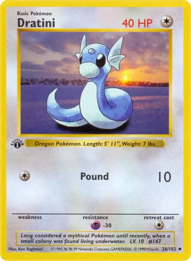 Dratini [1st Edition] - Pokemon Base Set #26