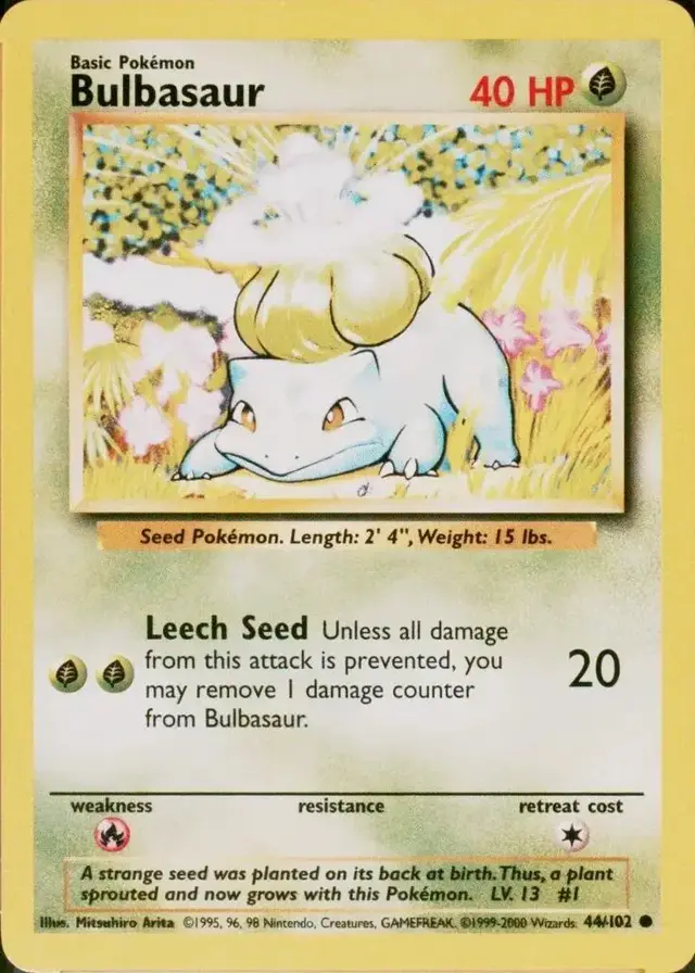 Bulbasaur [1999-2000] - Pokemon Base Set #44