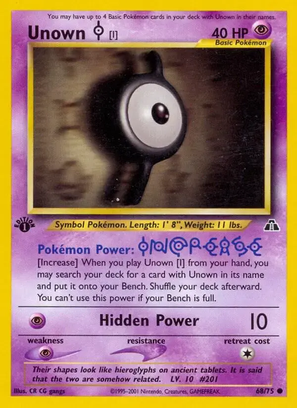 Unown I [1st Edition] - Pokemon Neo Discovery #68