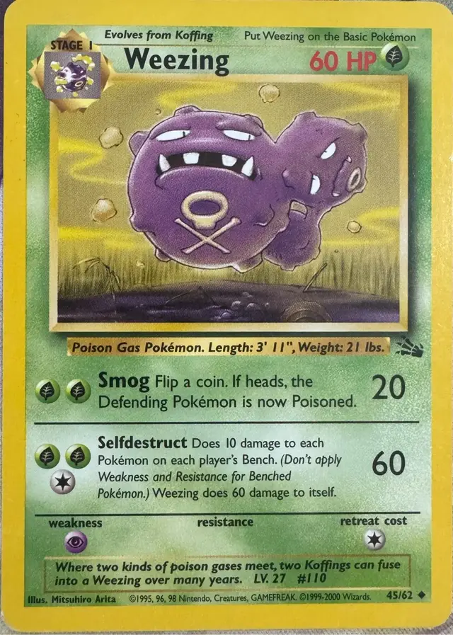 Weezing [1999-2000] - Pokemon Fossil #45