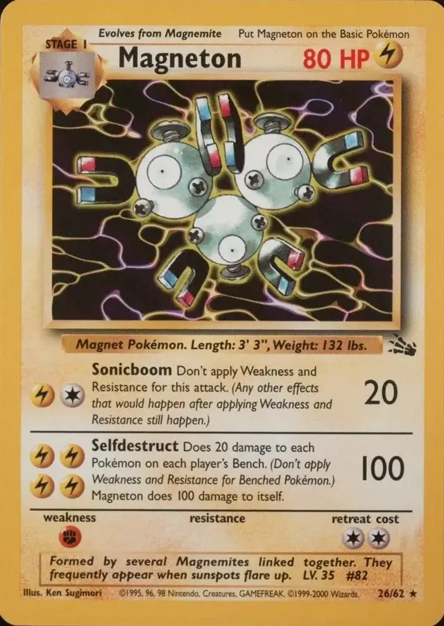 Magneton [1999-2000] - Pokemon Fossil #26