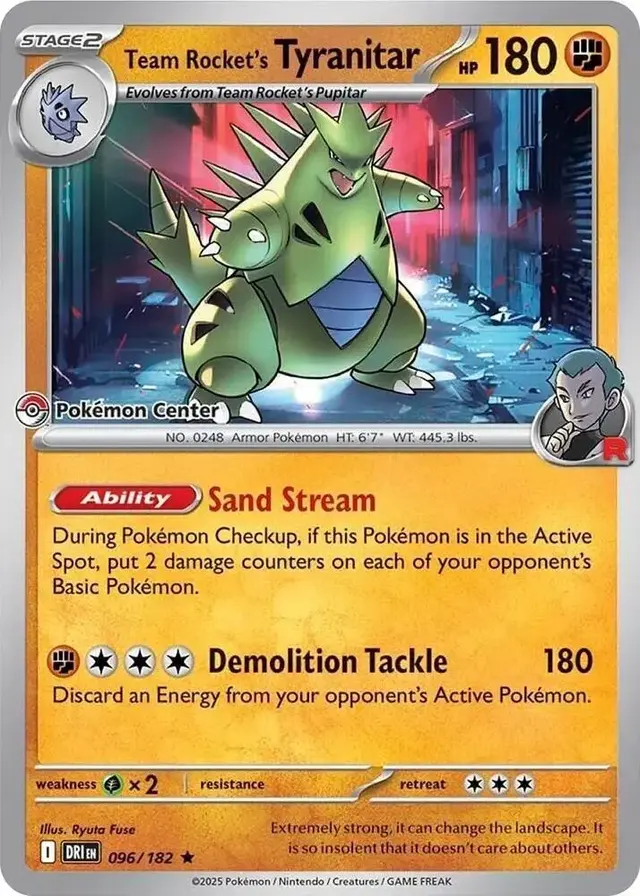 Team Rocket's Tyranitar [Pokemon Center] - Pokemon Destined Rivals #96