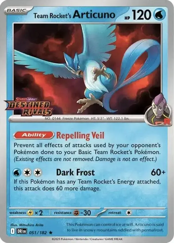 Team Rocket's Articuno [Stamped] - Pokemon Destined Rivals #51