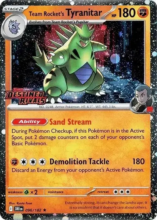 Team Rocket's Tyranitar [Stamped] - Pokemon Destined Rivals #96