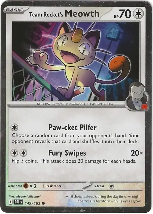 Team Rocket's Meowth [Cosmos Holo]