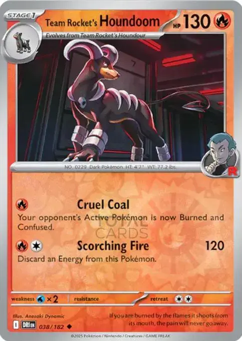 Team Rocket's Houndoom [Reverse Holo] - Pokemon Destined Rivals #38