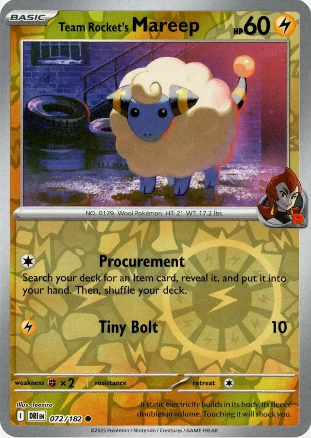Team Rocket's Mareep [Reverse Holo]