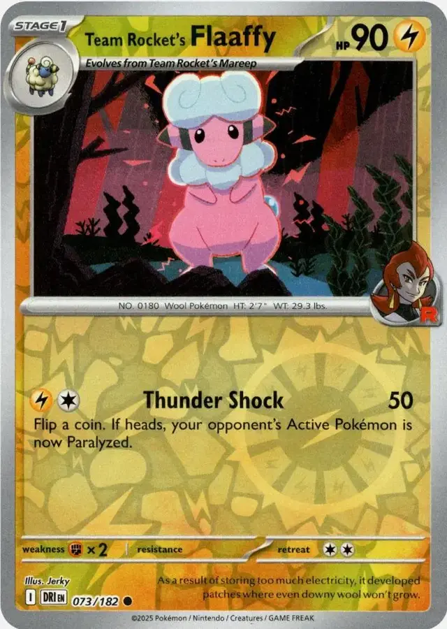 Team Rocket's Flaaffy [Reverse Holo] - Pokemon Destined Rivals #73