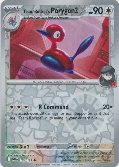 Team Rocket's Porygon2 [Reverse Holo]