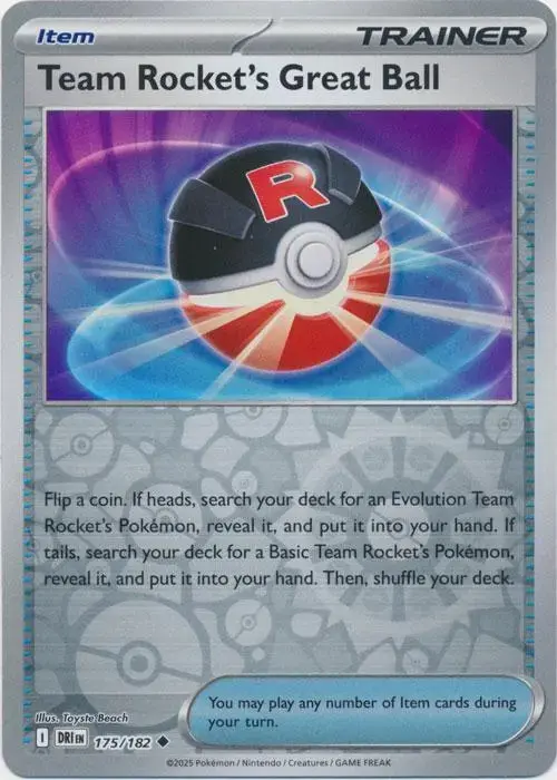 Team Rocket's Great Ball [Reverse Holo]