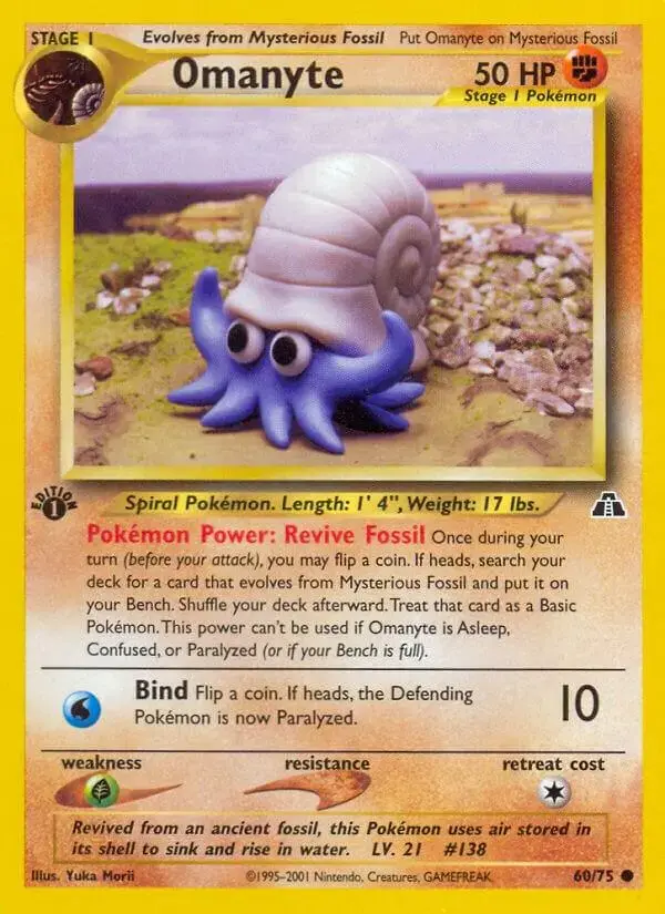 Omanyte [1st Edition] - Pokemon Neo Discovery #60